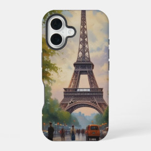 Funda Para iPhone 16 Torre Eiffel París Viajes Arte Vintage Retro