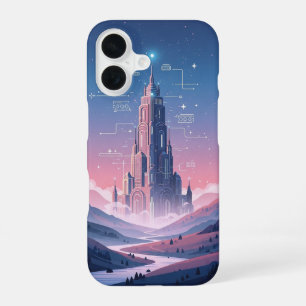 Funda Para iPhone 16 Torre mágica de arcade pixel vintage