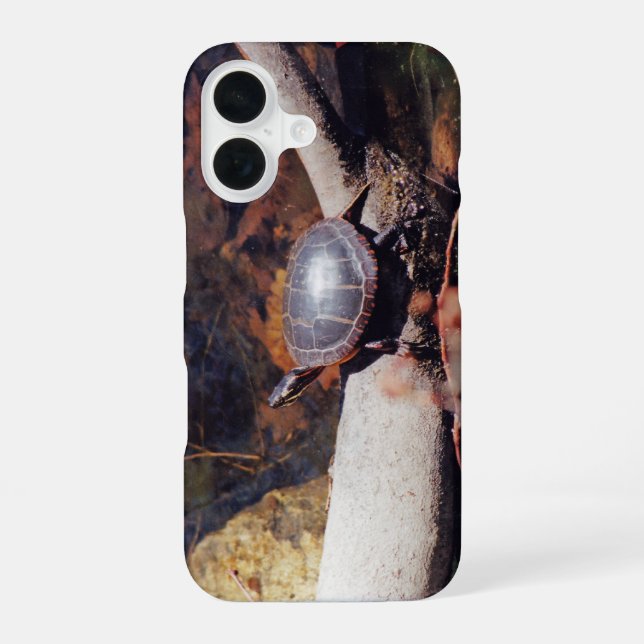 Funda Para iPhone 16 Tortuga feliz (Reverso )