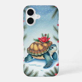 Funda Para iPhone 16 Tortuga Plana Festiva de Vacaciones