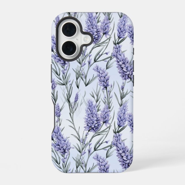 Funda Para iPhone 16 Tos de lavanda elegante (Reverso )