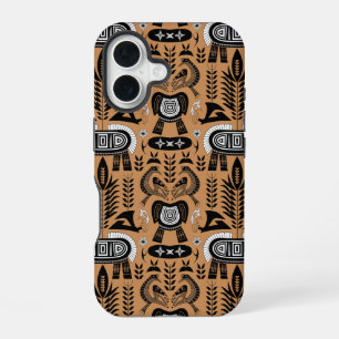 Funda Para iPhone 16 Totem Patrimonio – Patrón de Animal Tribal African
