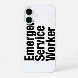 Funda Para iPhone 16 Trabajador de Servicio Emergente