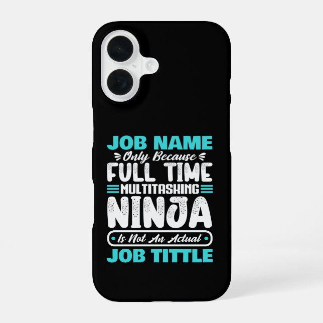Funda Para iPhone 16 Trabajador multitarea con título de trabajo person (Reverso )