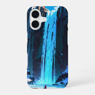 Funda Para iPhone 16 Tranquilidad de cascada de invierno