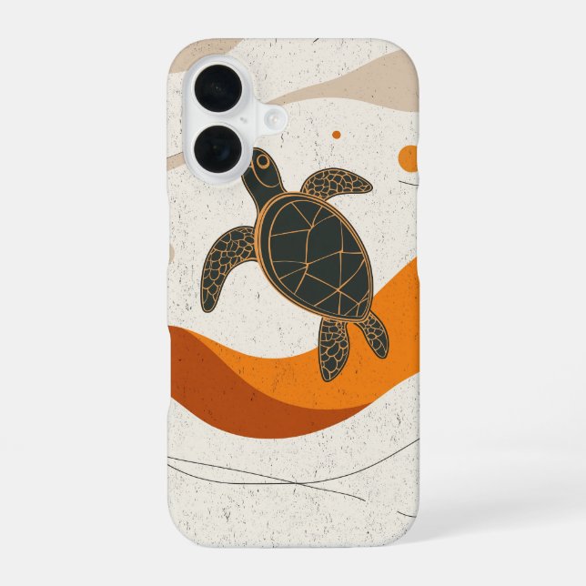 Funda Para iPhone 16 Tranquilo viaje de tortuga (Reverso )