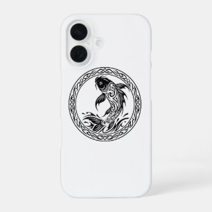 Funda Para iPhone 16 Tribal Celtic Koi Fish Wisdom Symbol