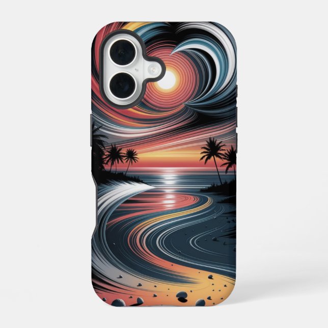 Funda Para iPhone 16  Trippy Tropical Vibes (Reverso )