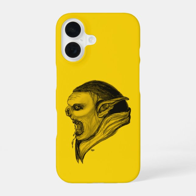 Funda Para iPhone 16 Troll in Black and Yellow Design (Reverso )