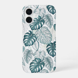 Funda Para iPhone 16 Tropical Botanical Green Monsteras