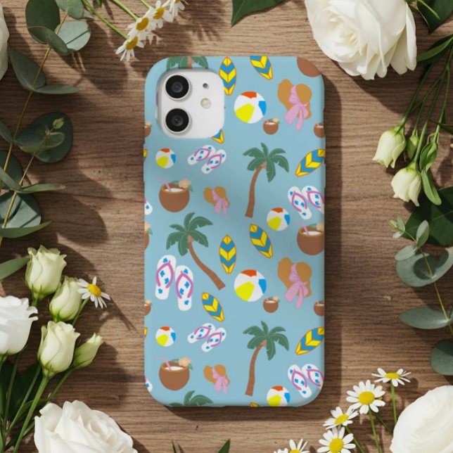 Funda Para iPhone 16 Tropical Summer Vibes Pattern Phone Case (Subido por el creador)