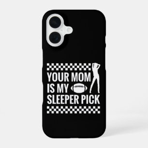 Funda Para iPhone 16 Tu mamá es mi elección sorpresa, divertido fútbol