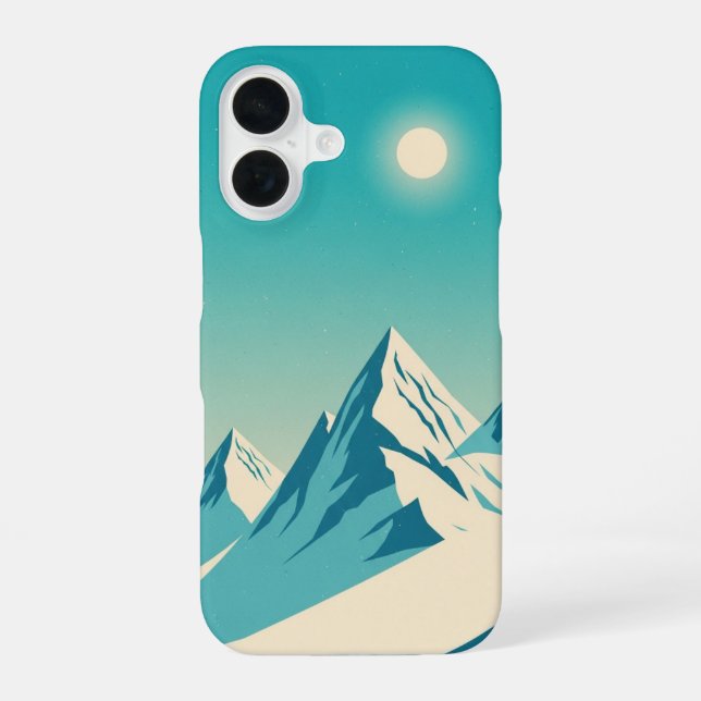 Funda Para iPhone 16 Turquoise Retro Peaks (Reverso )