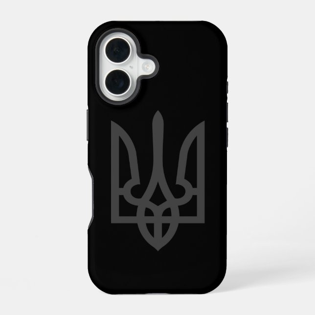 Funda Para iPhone 16 Ucrania Tryzub (Reverso )