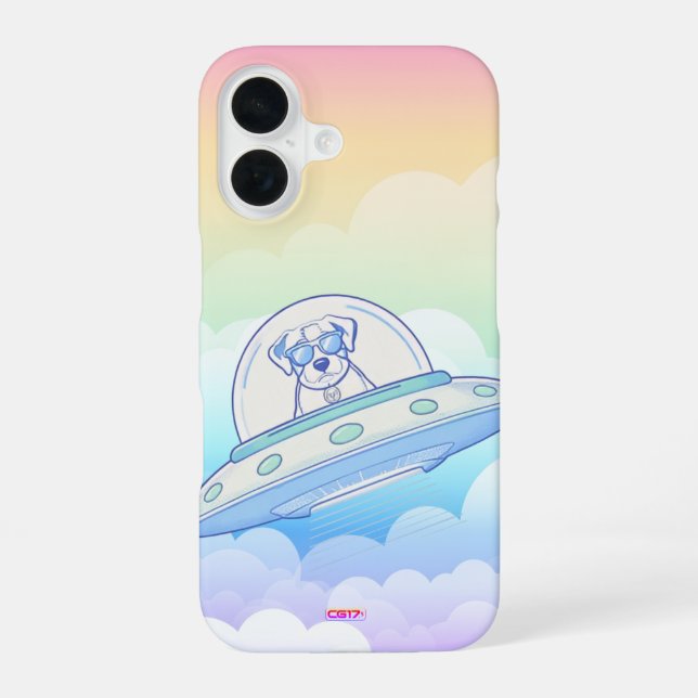 Funda Para iPhone 16 Ufodog logo 45g Clouds (Reverso )