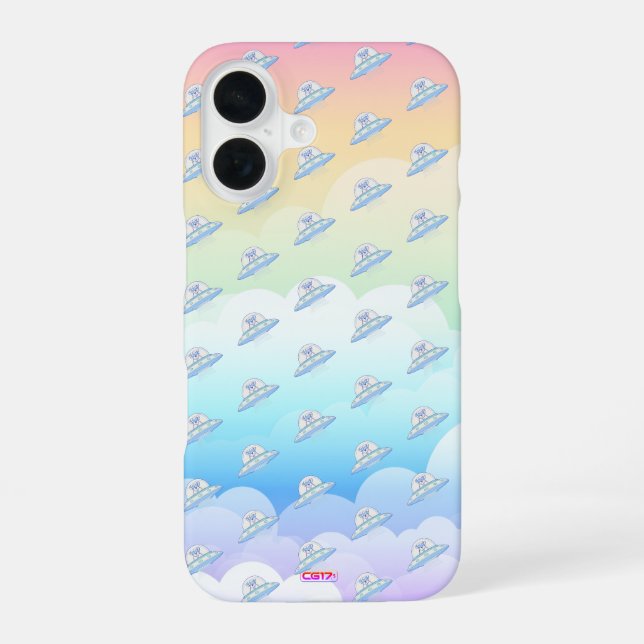 Funda Para iPhone 16 Ufodog logo 45g Clouds2 (Reverso )