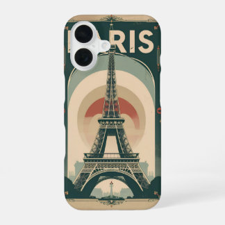 Funda Para iPhone 16 Un afiche de viaje de estilo retro de París