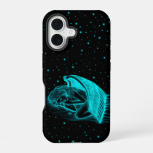Funda Para iPhone 16 Un ángel dormido de diseño negro y verde