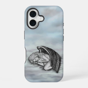 Funda Para iPhone 16 Un ángel dormido sobre las nubes del cielo