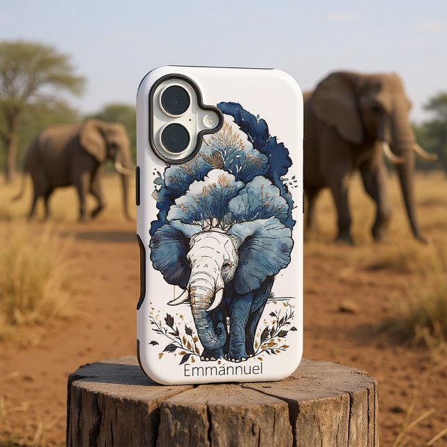 Funda Para iPhone 16 Un Elefante Camina Bajo Los Árboles (Subido por el creador)