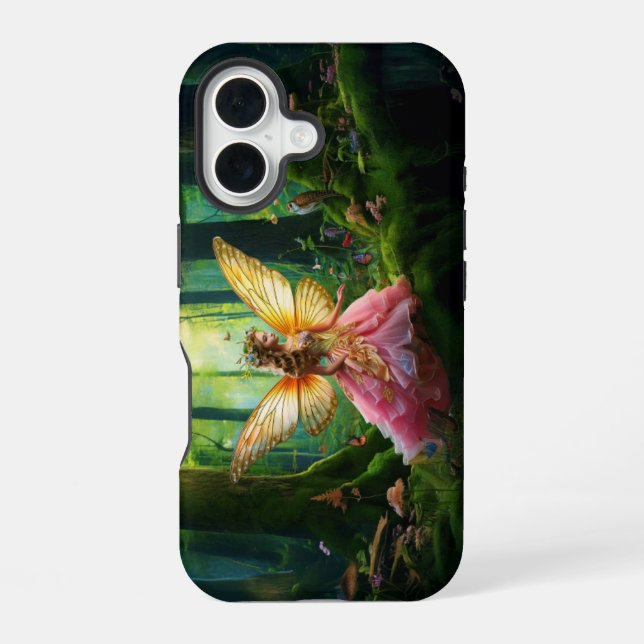 Funda Para iPhone 16 Un mágico bosque de hadas (Reverso )