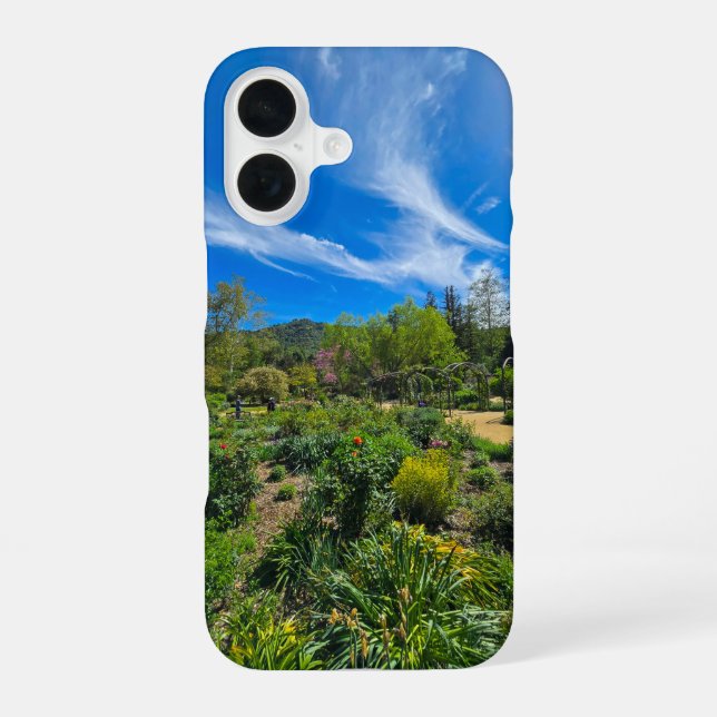 Funda Para iPhone 16 un paisaje primaveral impresionante en el jardín (Reverso )