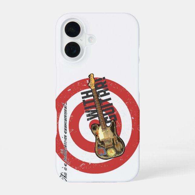 Funda Para iPhone 16 Un PSA... ¡con guitarra! (Reverso )