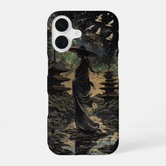 Funda Para iPhone 16 una mujer con atuendo tradicional japonés Diseño P