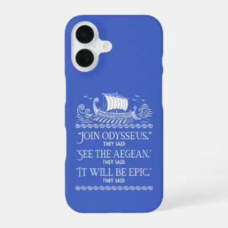 Funda Para iPhone 16 Únete a Odiseo, Odisea Divertida, Mitología Épica