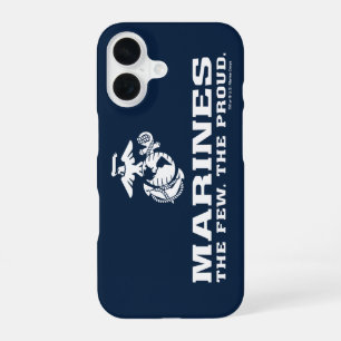 Funda Para iPhone 16 USMC The Few The Proud Logo Apilado - Blanco