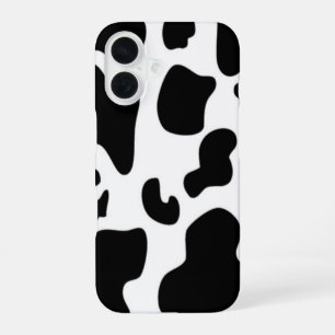 Funda Para iPhone 16 Vaca negra y blanca