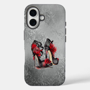 Funda Para iPhone 16 Vampy Strappy Stilettos Tacones Rojo Rosa en Gru