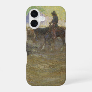 Funda Para iPhone 16 Vaquero arreando ganado en el rango por Lon Megarg