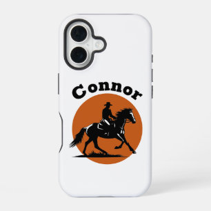 Funda Para iPhone 16 Vaquero y Naranja Sun Circle