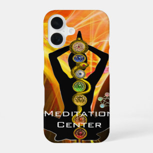 Funda Para iPhone 16 VARA ASCLEPIO, 7 CHAKRAS YOGA POSTURA DEL LOTUS Am