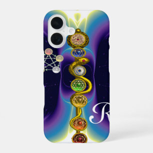 FUNDA PARA iPhone 16 VARA DE ASCLEPIO 7 CHAKRAS, YOGA, ENERGÍA ESPIRITU