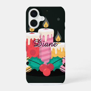 Funda Para iPhone 16 Velas Navideñas 