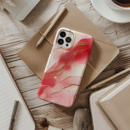 Funda Para iPhone 16 Velo de rubor lujo rosa suave acuarela dorado