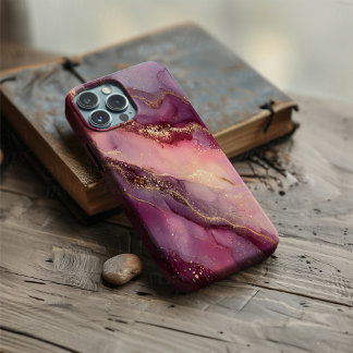 Funda Para iPhone 16 Velvet Amethyst – Purple Pink & Gold Marble Phone 