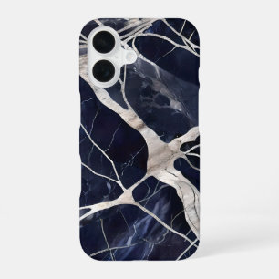 Funda Para iPhone 16 venas de medianoche - Resumen del patrón de mármol