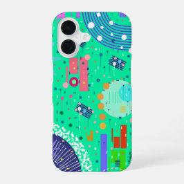 Funda Para iPhone 16 Verano de Espuma de Mar: Arte Abstracto 
