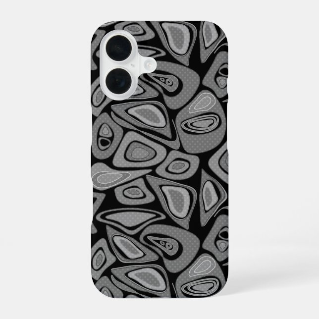 Funda Para iPhone 16 Verde, abstracto, retro (Reverso )