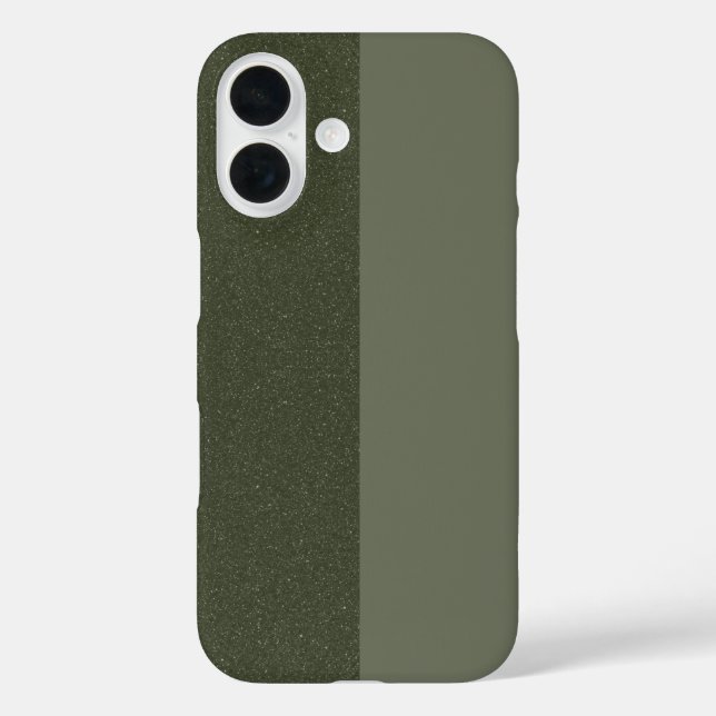 Funda para iPhone 16 verde de Moss dividido - mate (Reverso )