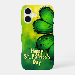 Funda Para iPhone 16 Verde, Felicidad y Alegría - ¡Feliz Día de San Pat