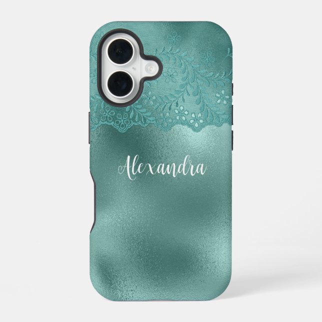 Funda Para iPhone 16 Verde Huevo de Robin (Reverso )