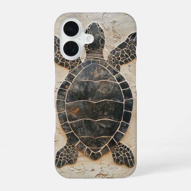 Funda Para iPhone 16 Viaje de Tortuga Tranquila (Reverso )