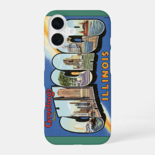 Funda Para iPhone 16 Viajes Vintage, Saludos desde Chicago Illinois