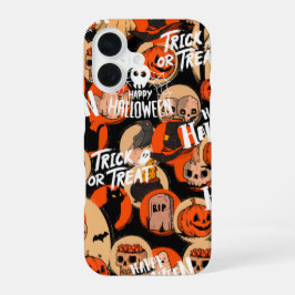 Funda Para iPhone 16 Vibraciones espeluznantes y lindas de Halloween