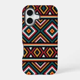 Funda Para iPhone 16 Vibraciones Tribales – Energía Geométrica Audaz