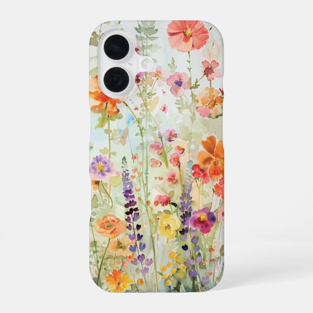 Funda Para iPhone 16 Vibrant Wildflower (Reverso )